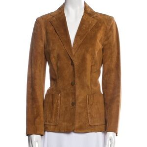 Mugler Brown Suede Blazer